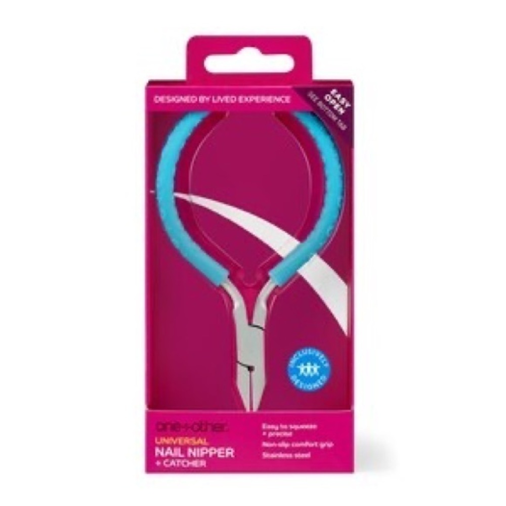 Stainless Steel Nail Nipper with Blue Grips